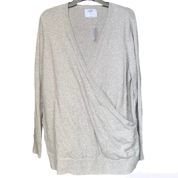 Old Navy Maternity/Nursing Wrap Sweater Gray Size XXL NWT - Picture 1 of 10